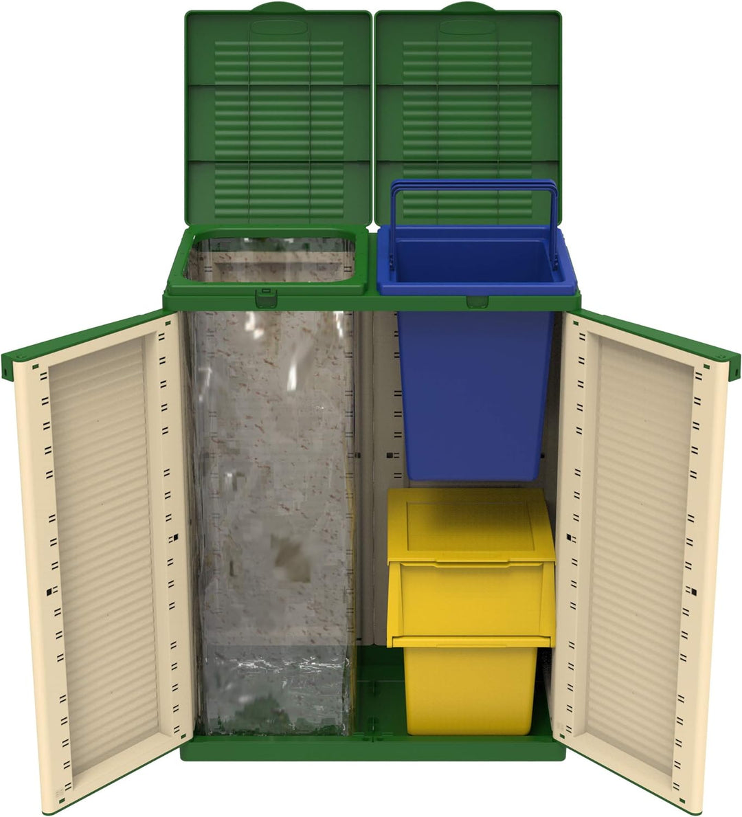 TERRY, Ecobin 25+30 Set 2 Behälter für die Abfalltrennung. Farbe: Gelb und Blau, 25 L + 30