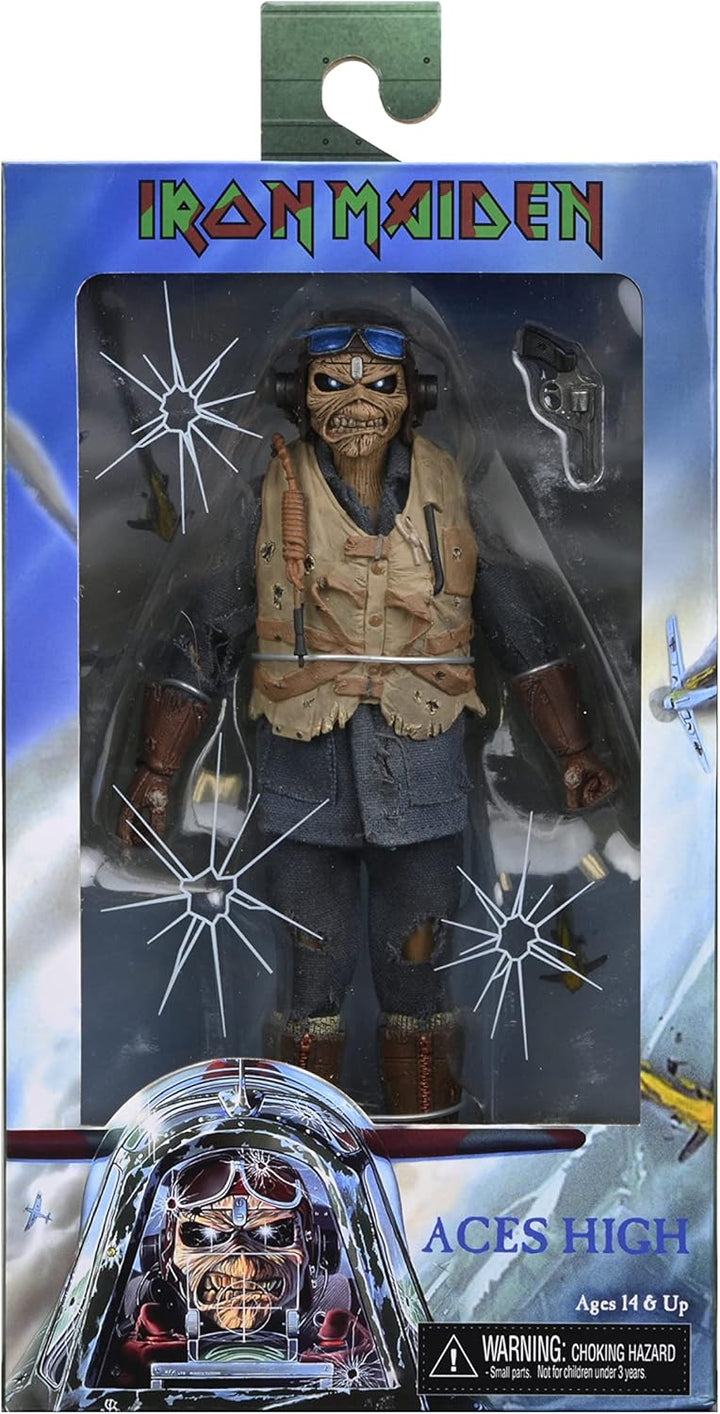 NECA Iron Maiden 8" Actionfigur Aces High Eddie aus Kunststoff und Polyester, in Geschenkbox mit Sic