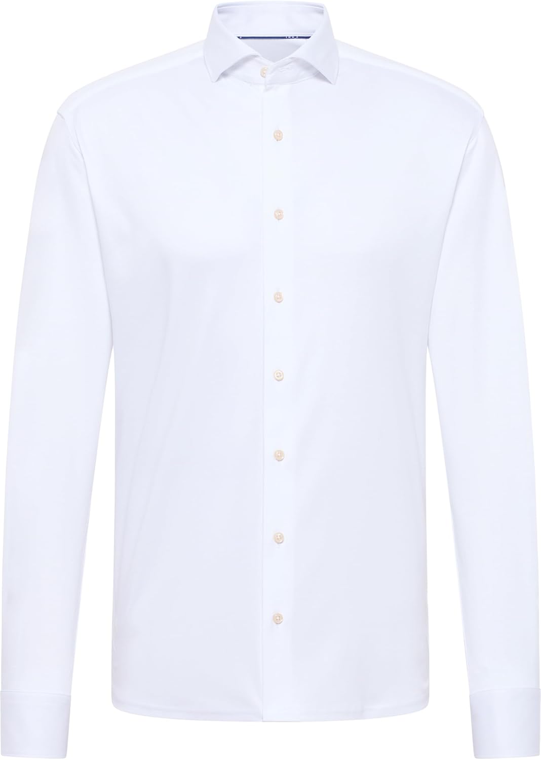 ETERNA Herren Long Sleeve Modern Fit White Uni Soft Tailoring Jersey T-Shirt 39 Kragen / 67 Ärmel We