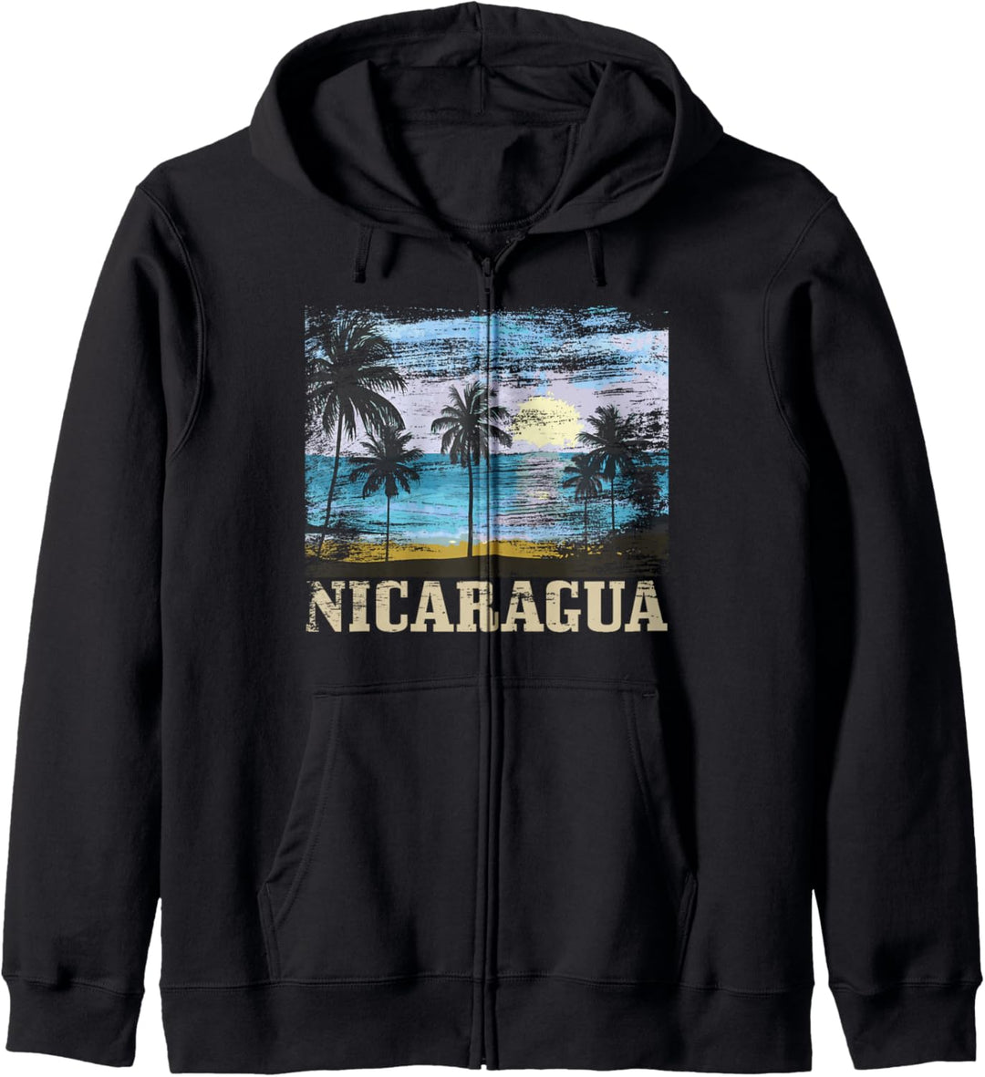 Nicaragua Vintage Surfer Strand Souvenir Nica Kapuzenjacke