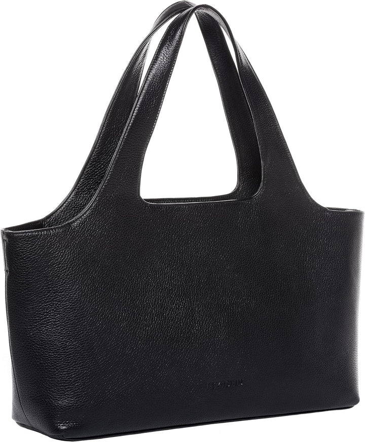 FEYNSINN BERLIN elegante Handtasche mit langen Henkeln NEA aus Nappa-Leder I Henkeltasche gross Lapt