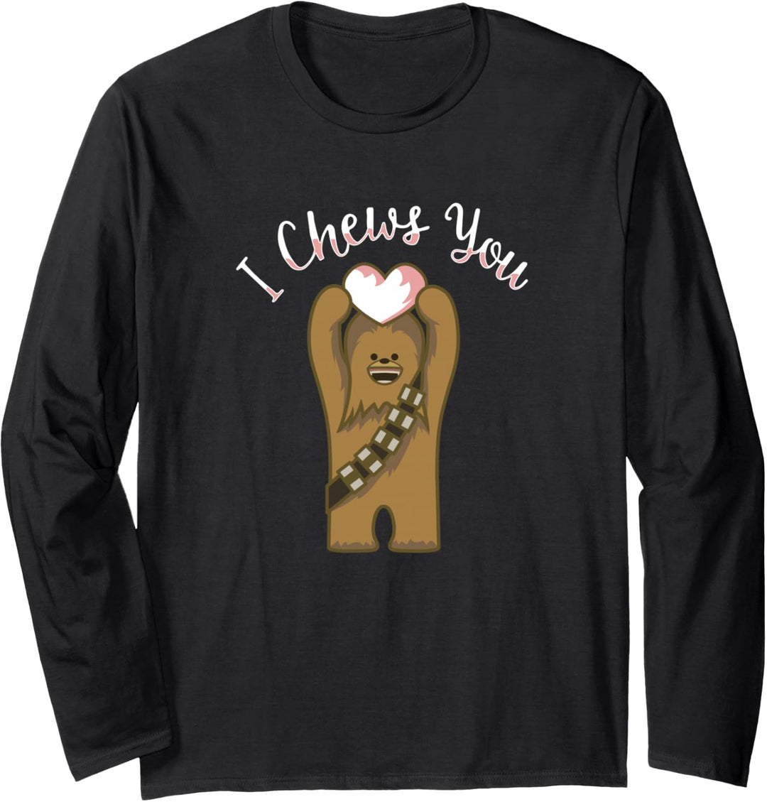 Star Wars Valentines I Chews You Chewbacca Langarmshirt