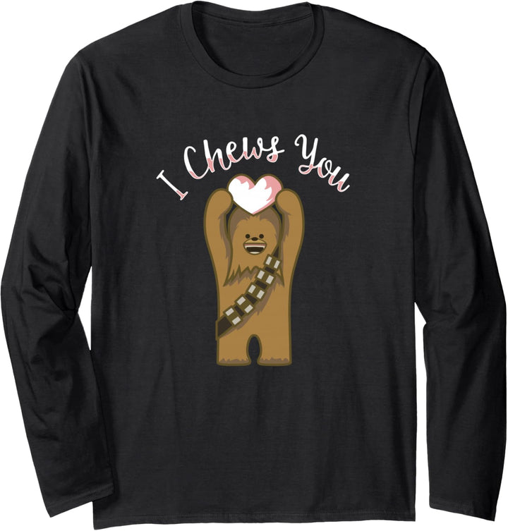 Star Wars Valentines I Chews You Chewbacca Langarmshirt