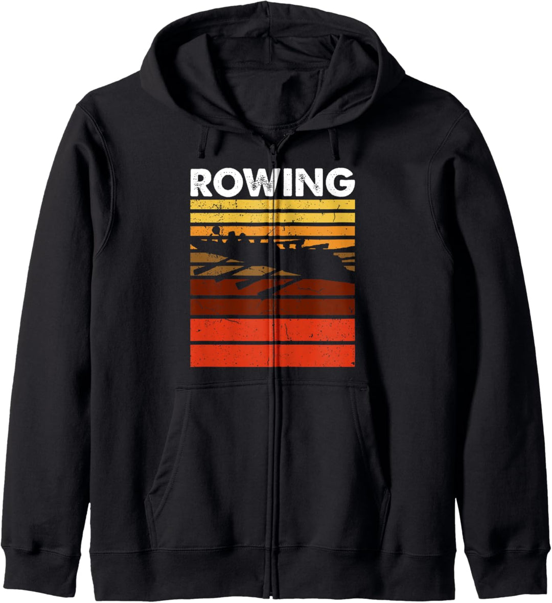 Rudern Sport Retro Vintage Ruderer Mannschaft Kapuzenjacke