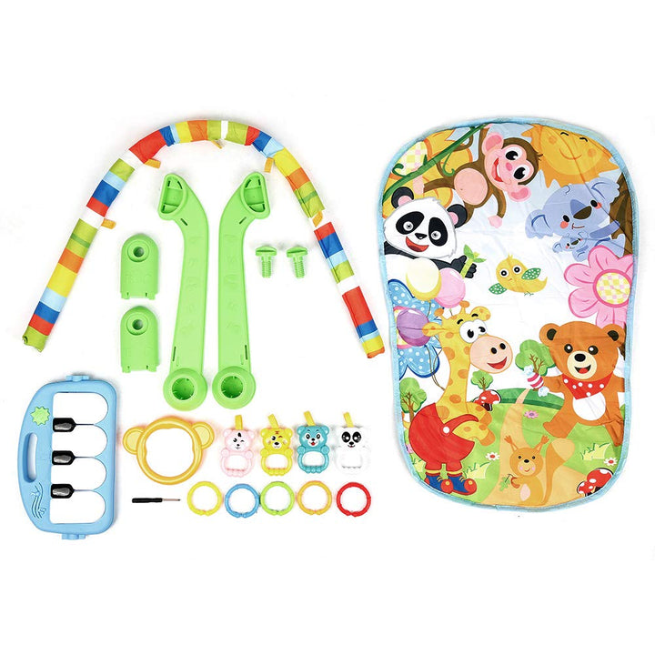 Baby-Spielmatte mit Musik und Lichtern, Kick-and-Play-Klavier, Fitnessmatte mit abnehmbarem Klaviers