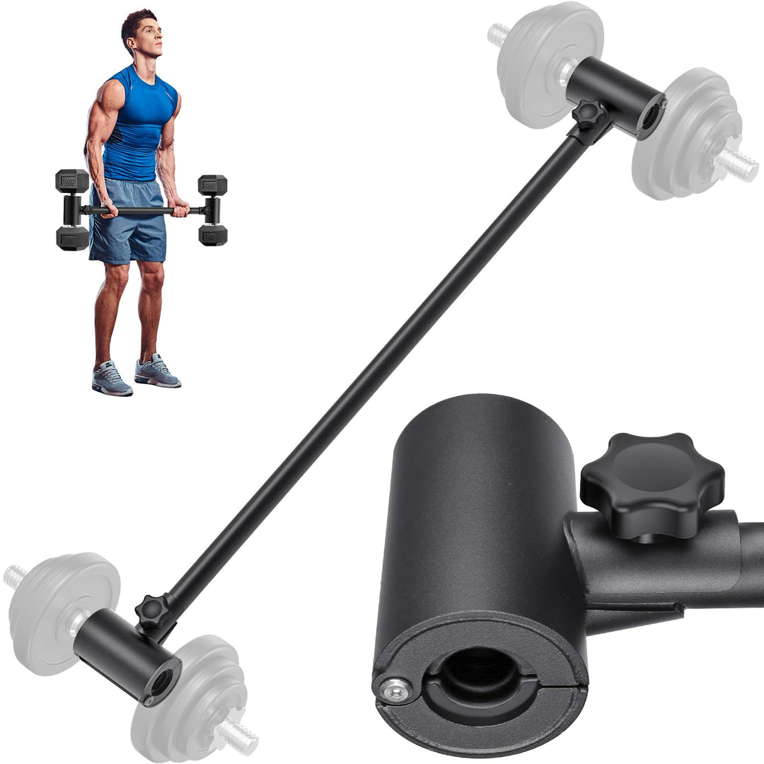 Kipika Verstellbarer Hantel zu Langhantel Konverter - EZ Curling Bar Adapter - Vielseitige Gewichthe