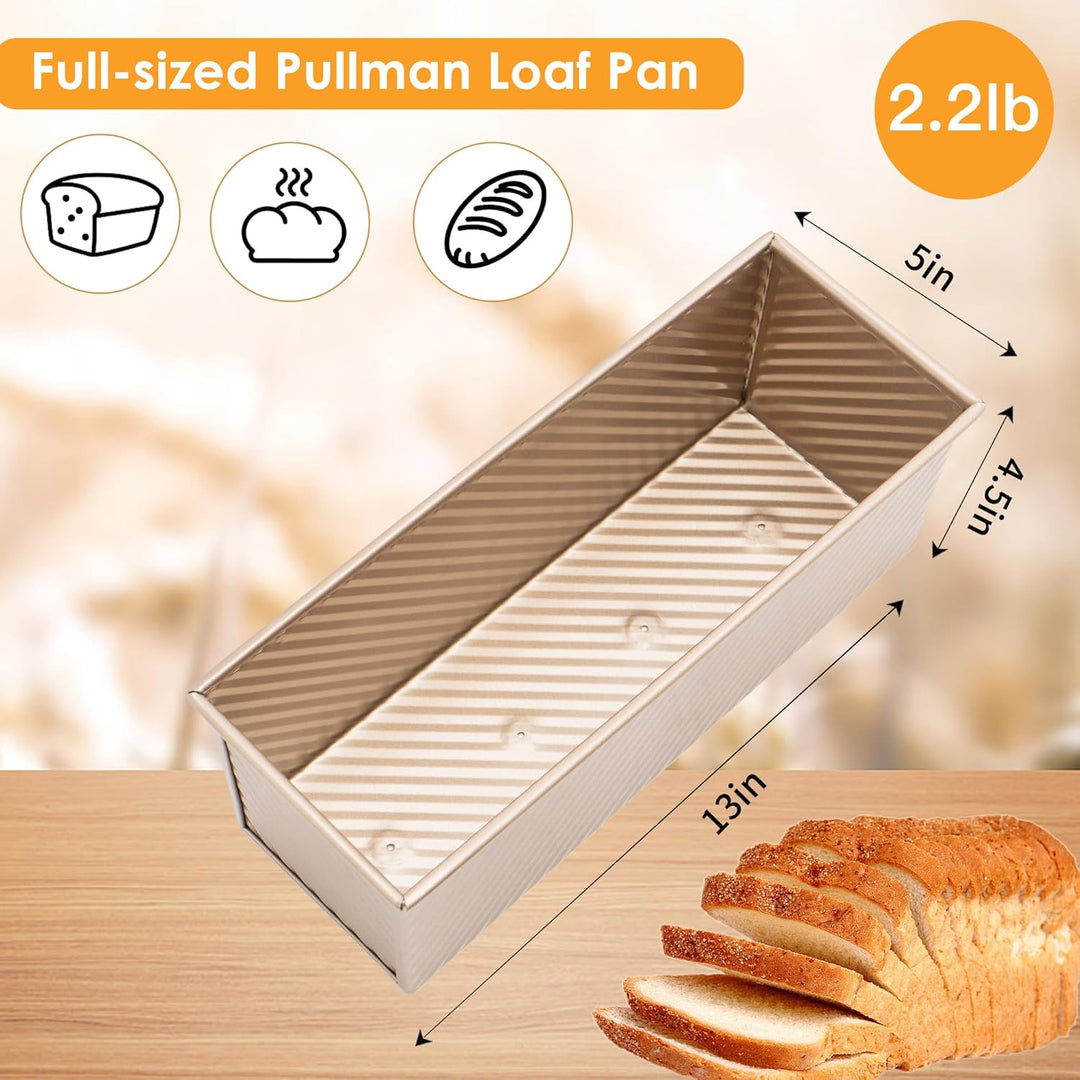 Pullman-Kastenform, 1 kg, goldfarben, 2 Stück 13inch Gold, 13inch Gold