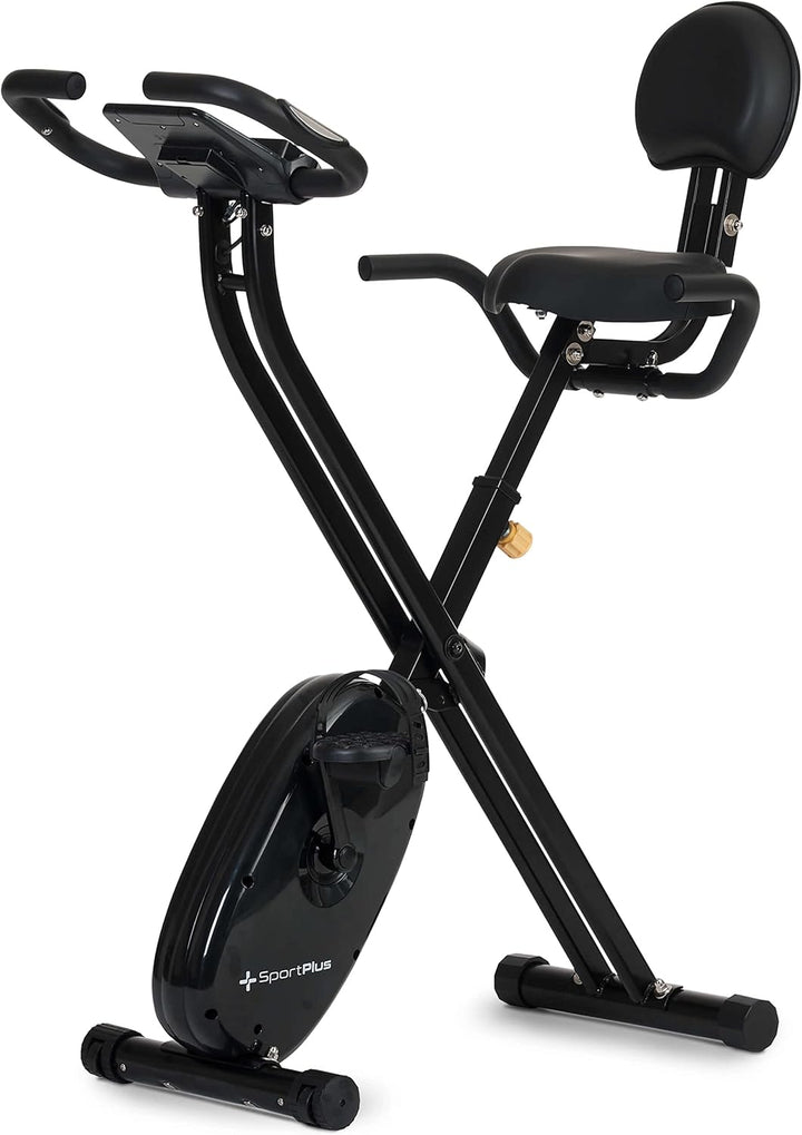 SportPlus Heimtrainer klappbar für zuhause, optional mit App Steuerung, Rückenlehne,Pulsmessung, man