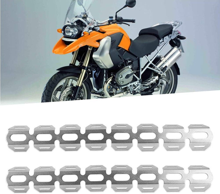 Motorrad Auspuff Hitzeschild, Hitzeschutzblech mit Loch Wärmedämmung Schild Schalldämpfer Hitzeschut