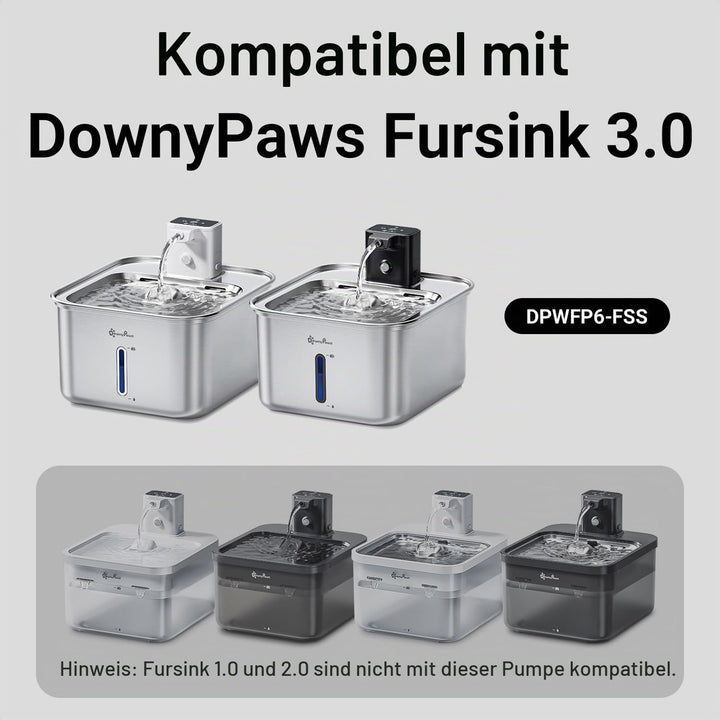DownyPaws Katzenbrunnen Pump für DPWFP6-FSS, Weiss Wasserpumpe Weiss, Wasserpumpe Wei&amp;