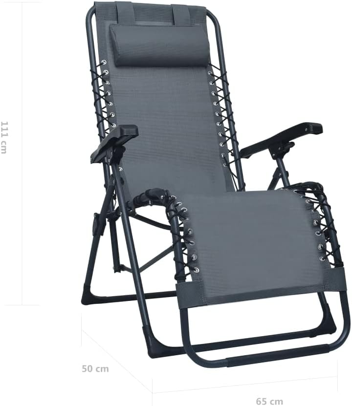 vidaXL Liegestuhl Klappbar Hochlehner Gartenliege Relaxliege Strandliege Liege Gartenmöbel Gartenstu