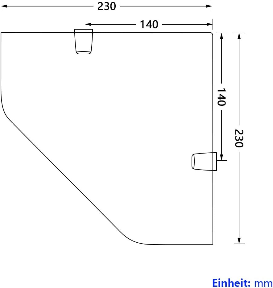 S'AFIELINA Glasregal Duschablage Glas Eckregal 6mm Hartglas Glasablage Dusche Glas Ablage für Badezi