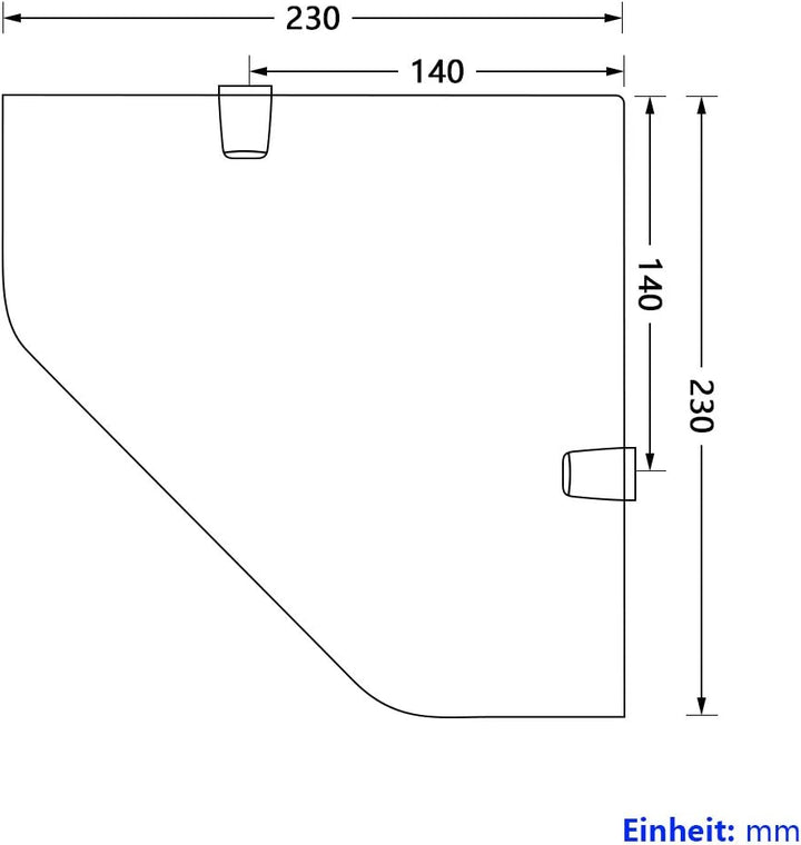 S'AFIELINA Glasregal Duschablage Glas Eckregal 6mm Hartglas Glasablage Dusche Glas Ablage für Badezi