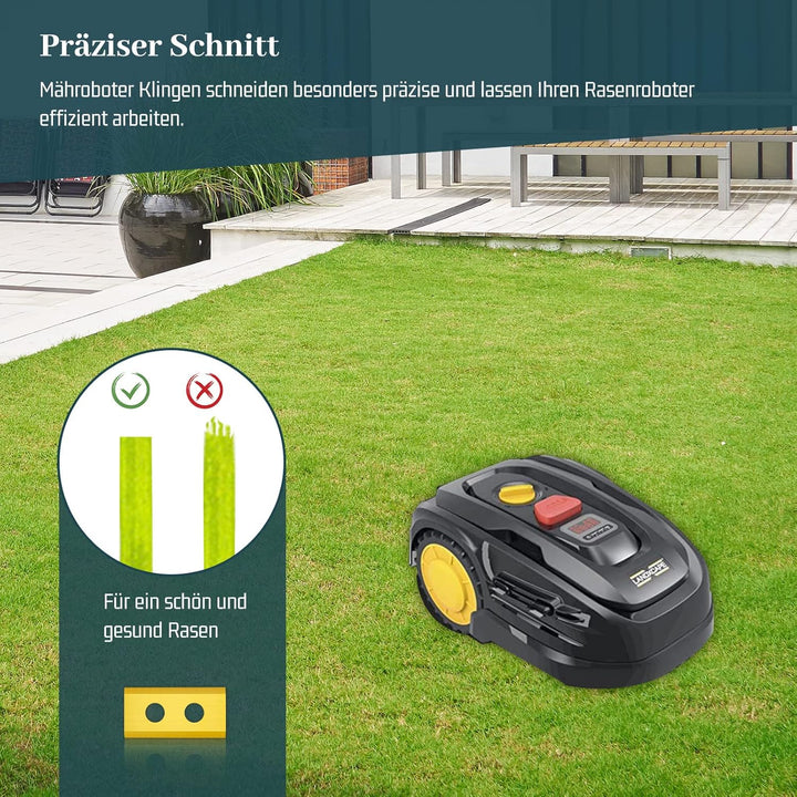 HAUSPROFI 60x Titan Mähroboter Messer Ersatzklingen Ultrascharfe Geeignet für alle Worx, LandXcape,