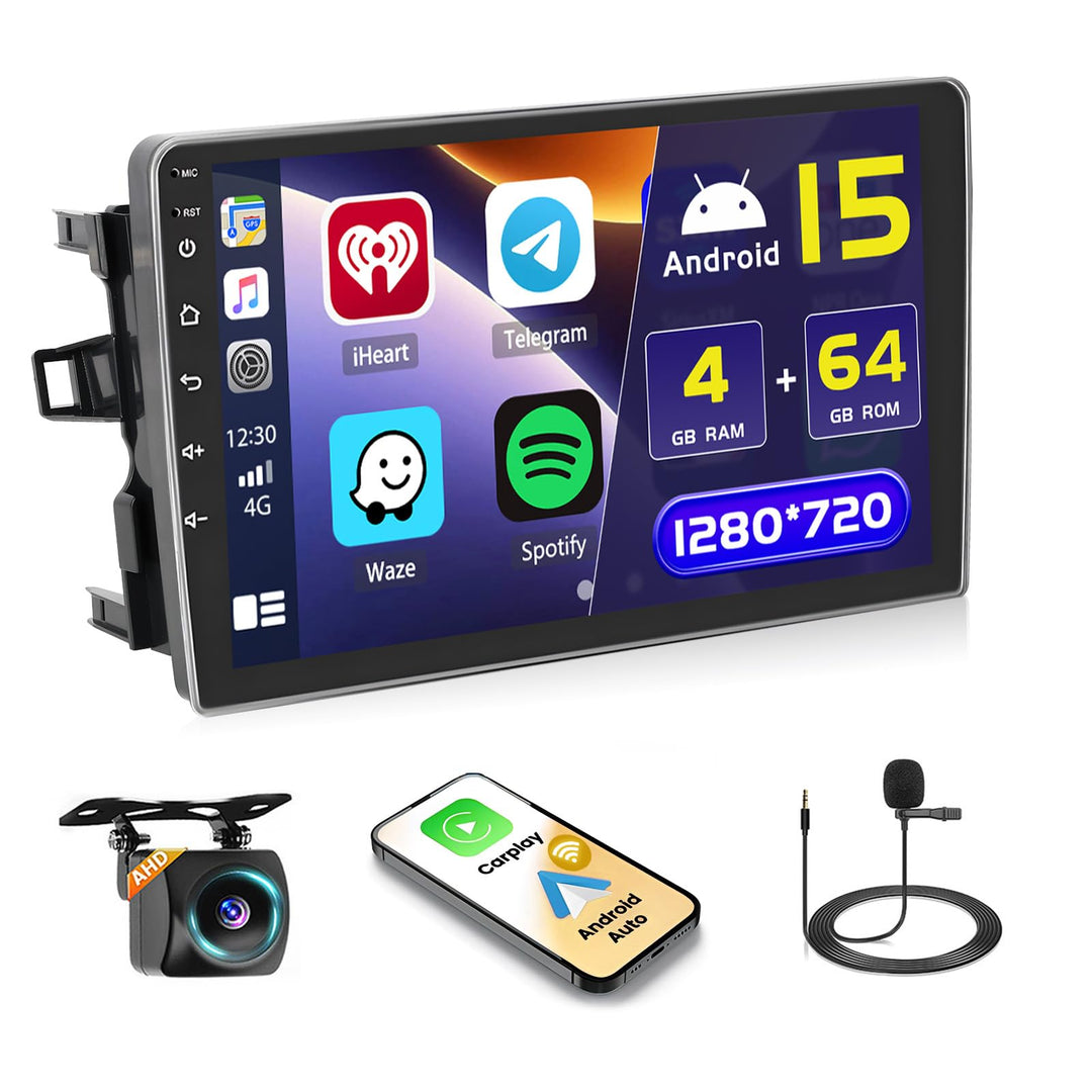 Hikity 4+64GB Android 15 Autoradio für Toyota Auris 2006-2011 Mit Wireless Carplay Android Auto, 10.