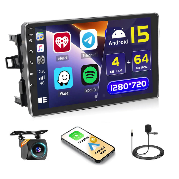 Hikity 4+64GB Android 15 Autoradio für Toyota Auris 2006-2011 Mit Wireless Carplay Android Auto, 10.