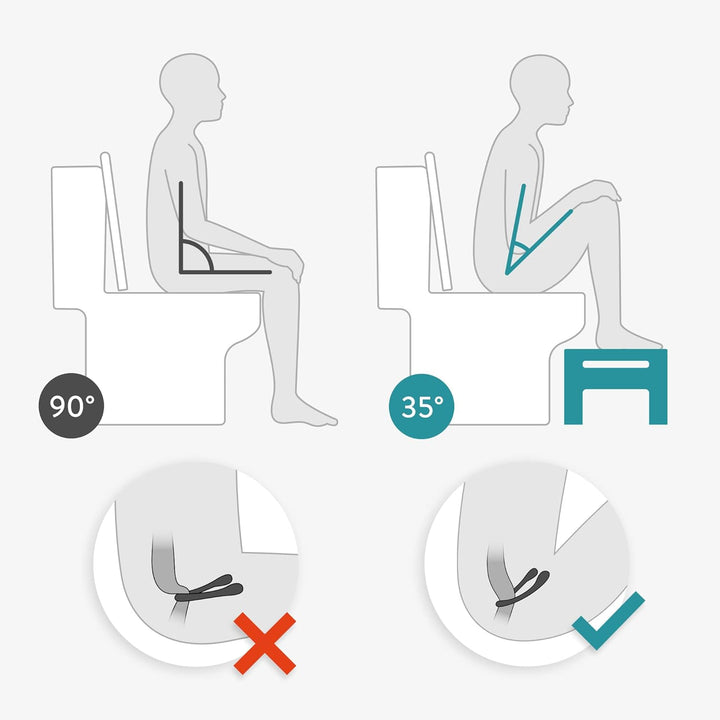Navaris Bambus Toilettenhocker WC Hocker - Toiletten Fussbank aus Holz - Anti Verstopfung - Fussstüt