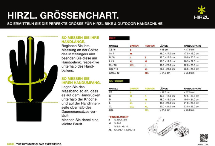 HIRZL GRIPPP Light FF, Fahrradhandschuh Unisex Weiss M/8, Weiss M/8