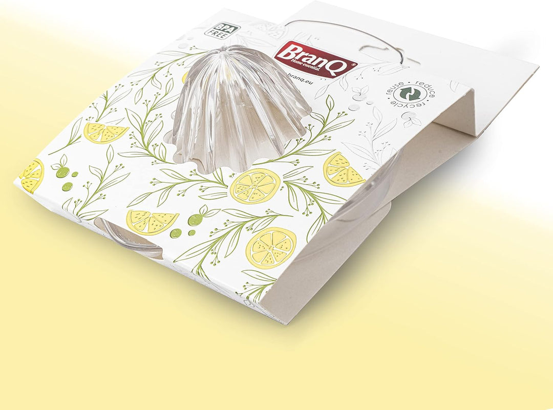 BranQ - Home essential Zitruspresse aus Tritan, BPA-freier, Schwarz, Masse: 13 x 14,5 x 7 cm, 590109