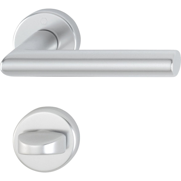 HOPPE 3286551 Drückergarnitur Amsterdam mit Rosetten WC, silber eloxiert WC/Bad Silber Eloxiert, WC/
