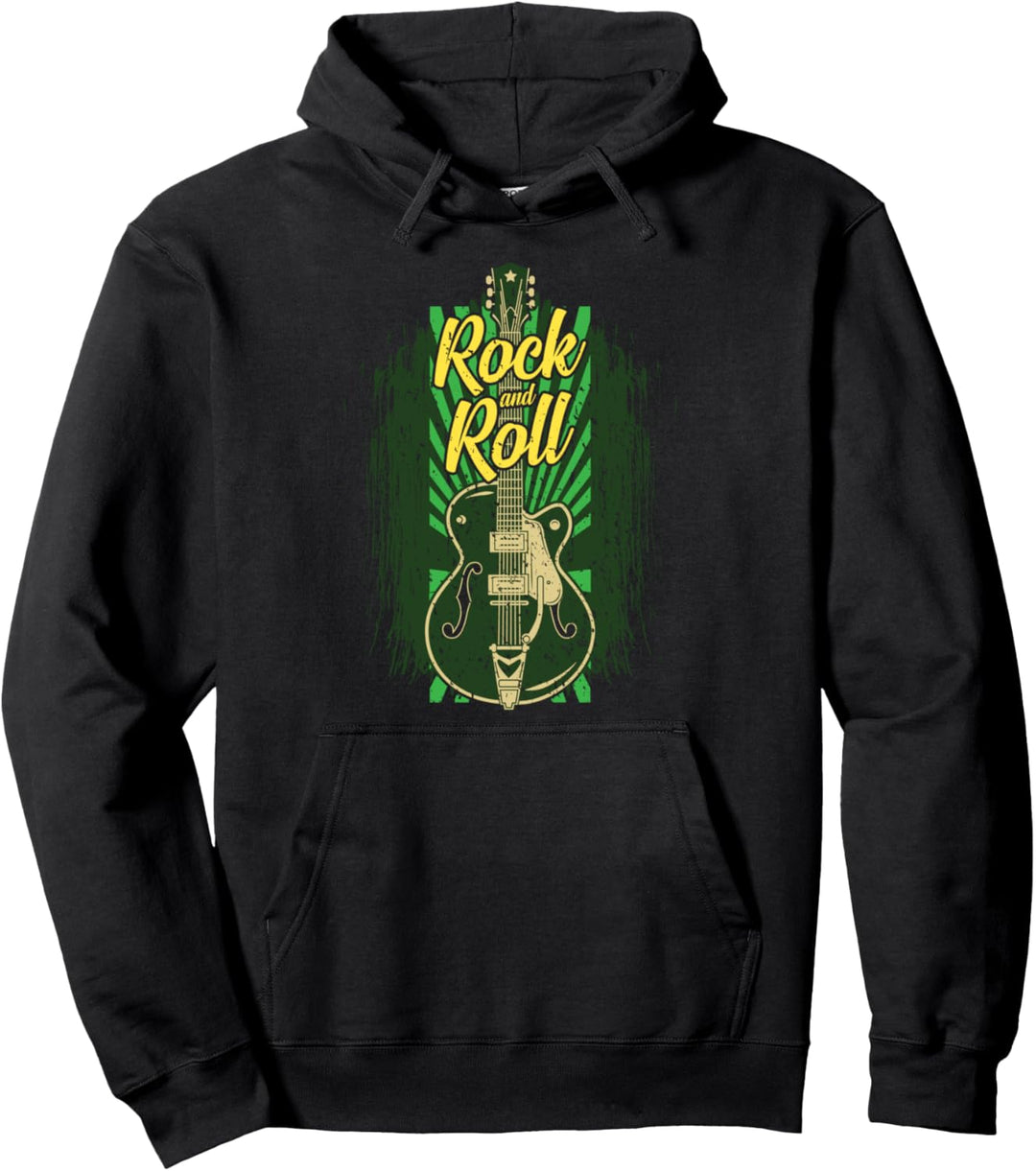 Rock and Roll Electric Guitar Guitarist Guitar Player Pullover Hoodie