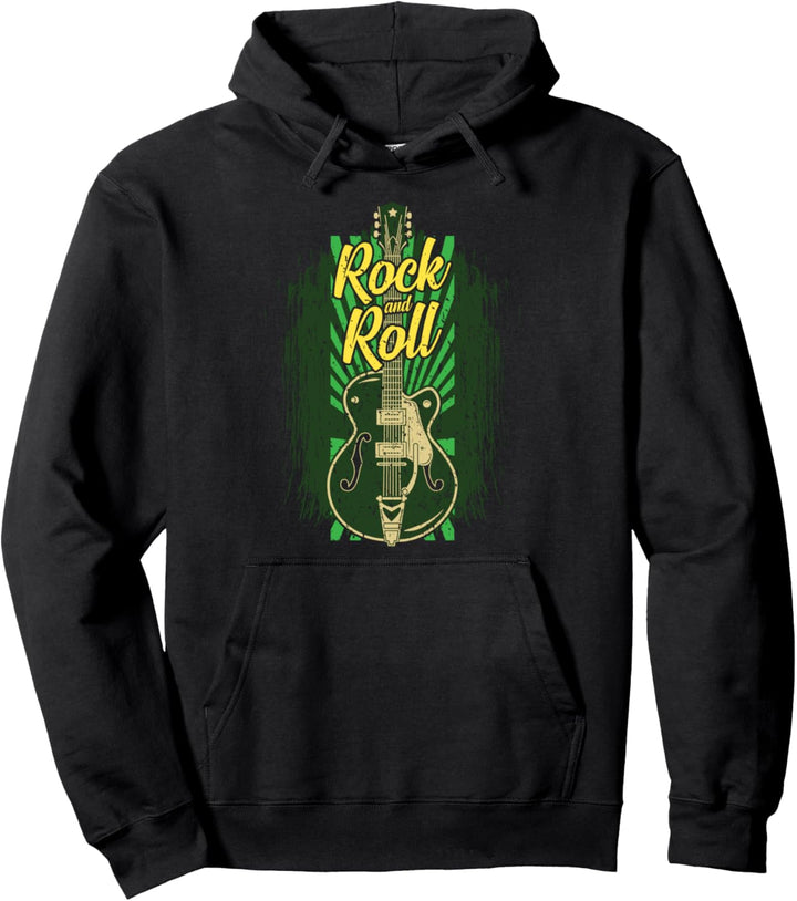 Rock and Roll Electric Guitar Guitarist Guitar Player Pullover Hoodie
