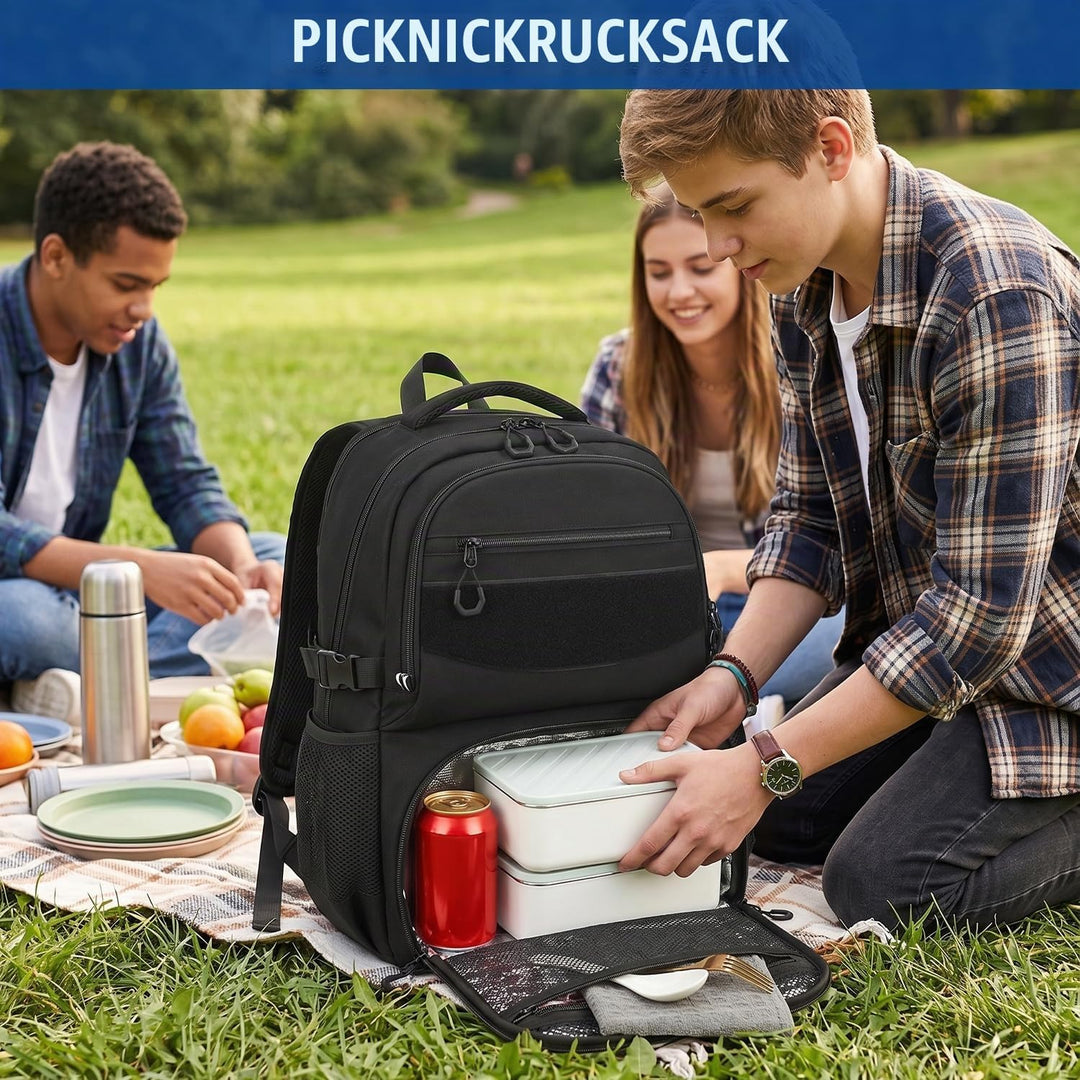 17 Zoll Laptop Rucksack mit Kühlfach 40L Herren Arbeit Rucksack, wasserabweisender Lunchrucksack für