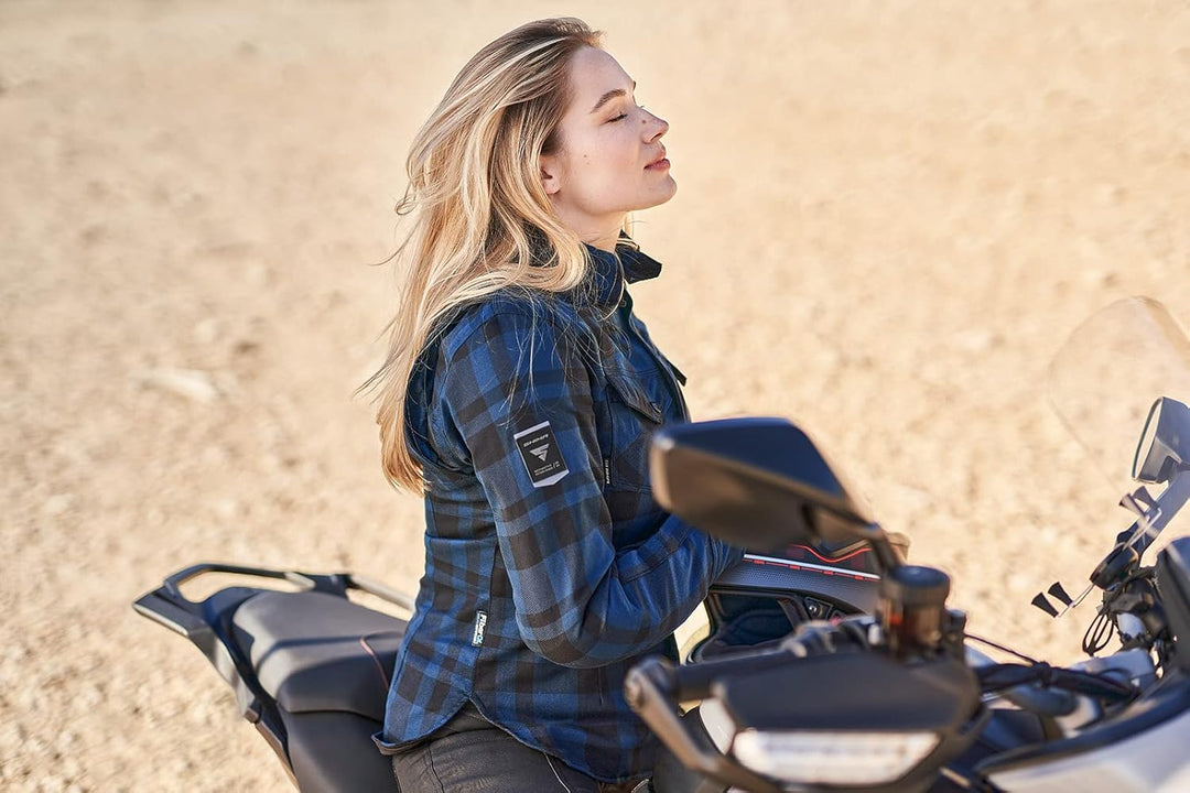 SHIMA RENEGADE Motorradhemden Herren und Damen - Motorrad Kariertes Hemd mit Protektoren Jacke Flane
