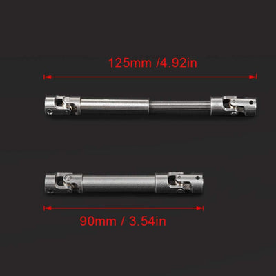 RC Antriebswelle, 2 Stück 90-125 mm Edelstahl Antriebswelle für axiale Traxxas 1/10 RC-Raupenwagen F