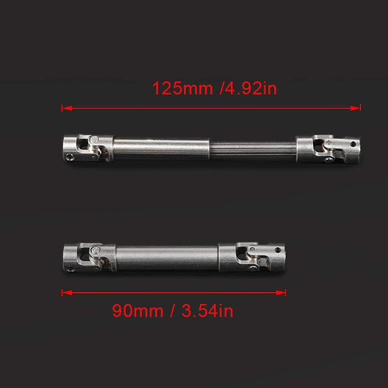 RC Antriebswelle, 2 Stück 90-125 mm Edelstahl Antriebswelle für axiale Traxxas 1/10 RC-Raupenwagen F