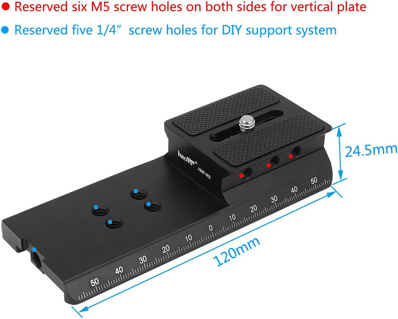 Haoge HRP-RS Kamera-Höhenerhöhung Schnellwechselplatte für DJI Ronin-S Ronin S Gimbal Stabilisator H