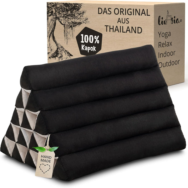 livasia Rückenstützkissen modern einfarbig extrahoch, Dreieckskissen für Garten/Balkon, Keilkissen K