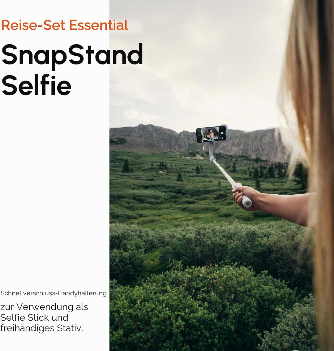 ShiftCam Travel Kit Essential - Magnetischer Telefongriff, Selfie-Licht & Stativ für iPhone & Androi
