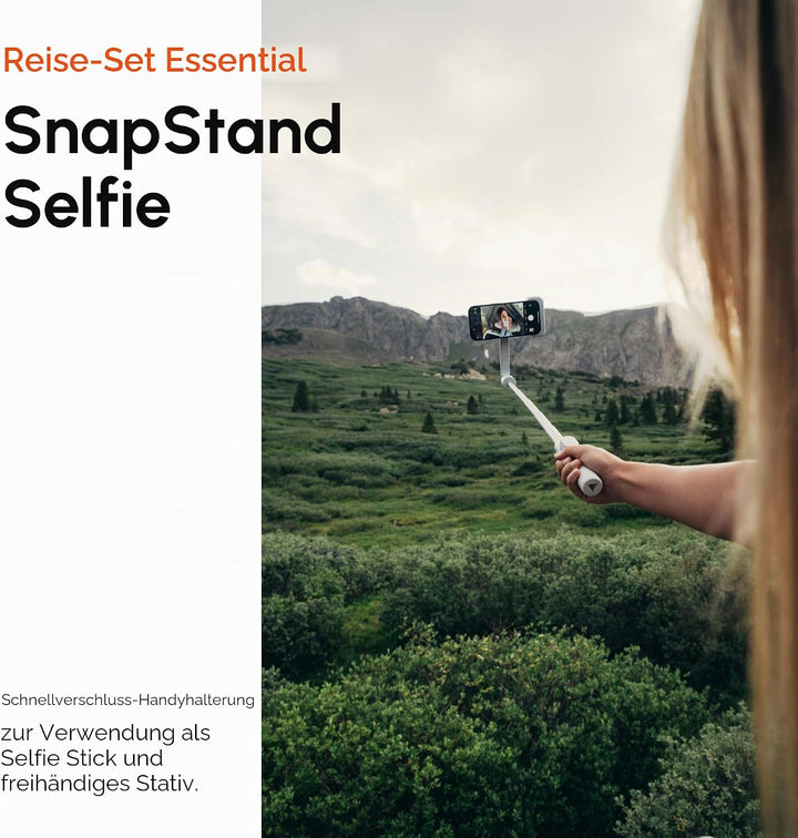 ShiftCam Travel Kit Essential - Magnetischer Telefongriff, Selfie-Licht & Stativ für iPhone & Androi