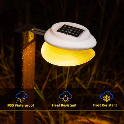 yohooo Solarleuchte Hof Warmweiss Licht,9 LED Solarlampe,Gartenlampe Solar Licht Wandleuchte Solar f