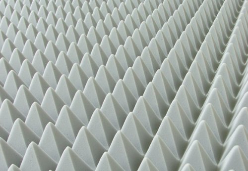 Pyramidenschaum aus BASOTECT® lichtgrau 100x50cm Schalldämmung Isolierung Akustik - verschiedene Stä