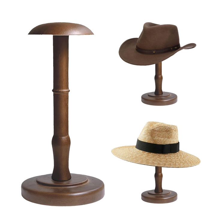 Hutständer im Vintage-Stil, rustikaler brauner Hutständer, Tischkappen-Organizer, Cowboy-Huthalter,