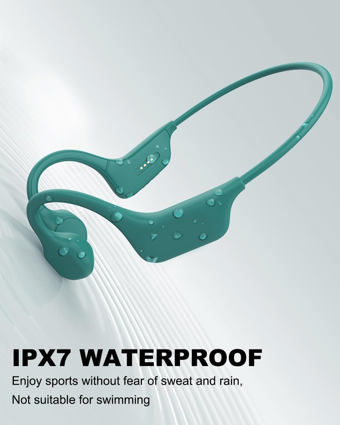 SANOTO Knochenschall Kopfhörer Bluetooth 5.3 Open Ear Kopfhörer IPX7 wasserdichte Schweissfeste Bone