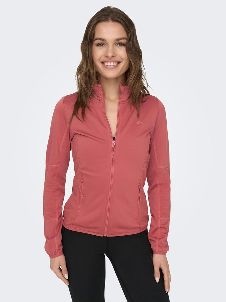 ONLY Damen Onpjetta Hn Fleece Jck Noos Jacke, S Mineral Red