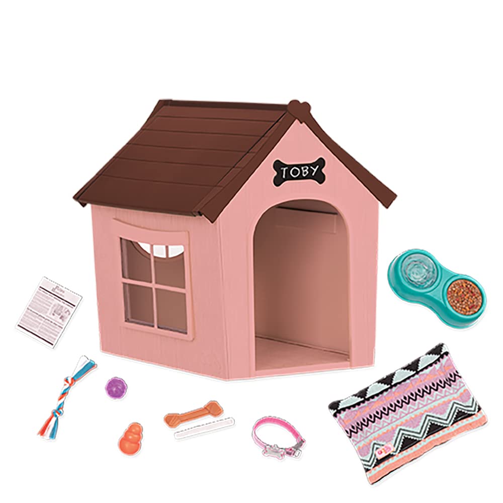 Our Generation - OG-Hundehaus - Hundehaus Spielset - Haustierspielzeug - 46 cm Puppe Zubehör - Vorge