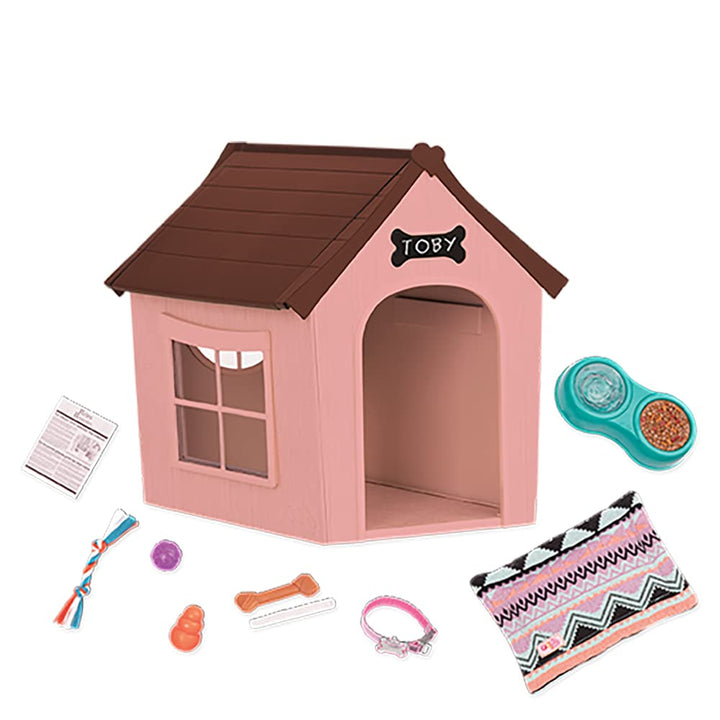 Our Generation - OG-Hundehaus - Hundehaus Spielset - Haustierspielzeug - 46 cm Puppe Zubehör - Vorge