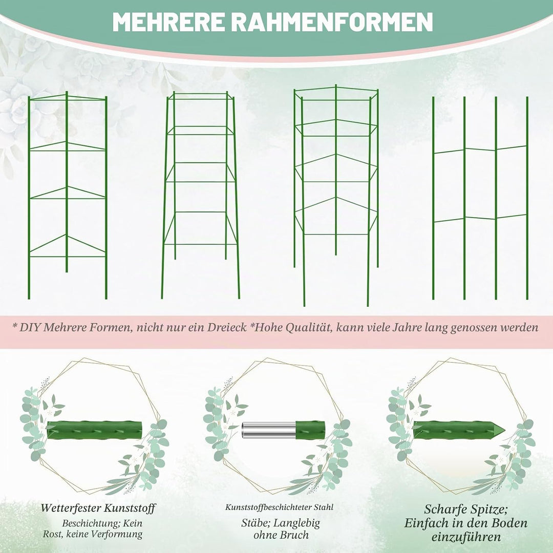 Legigo Tomaten Rankhilfe für Gartenpflanzen – Gurken Rankhilfe Metall, Tomatentopf mit Rankgitter fü