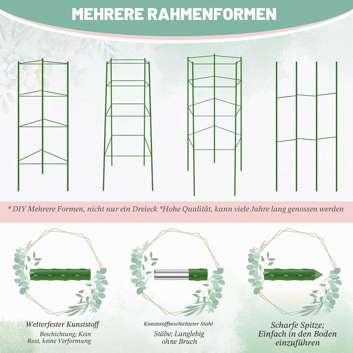 Legigo Tomaten Rankhilfe für Gartenpflanzen – Gurken Rankhilfe Metall, Tomatentopf mit Rankgitter fü