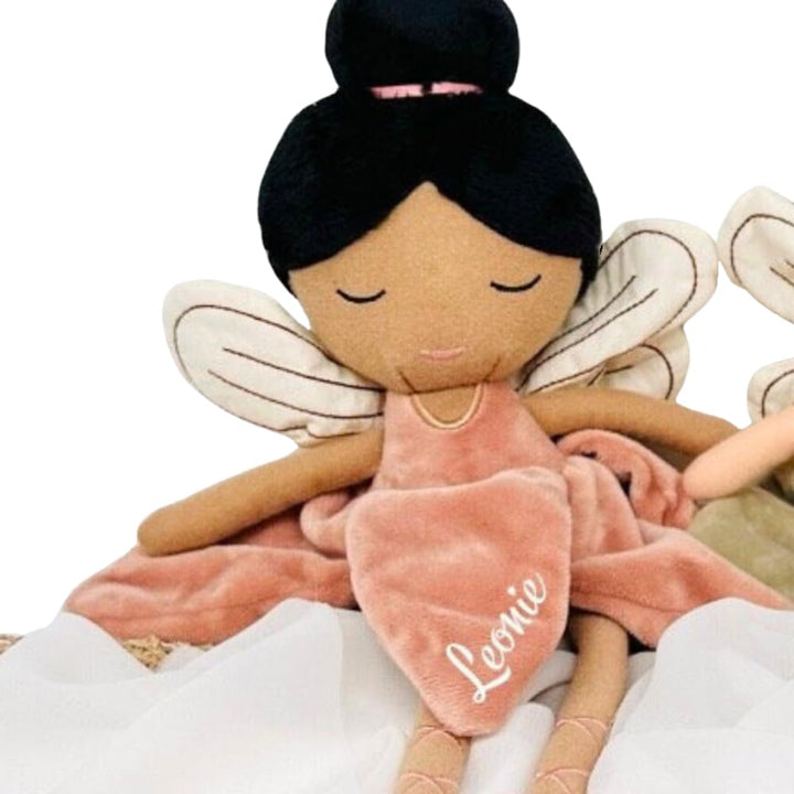 Kuscheltier Fee mit Name Personalisiert, Geschenk zur Geburt, Geschenk zur Taufe, Geschenk für 2 Jäh