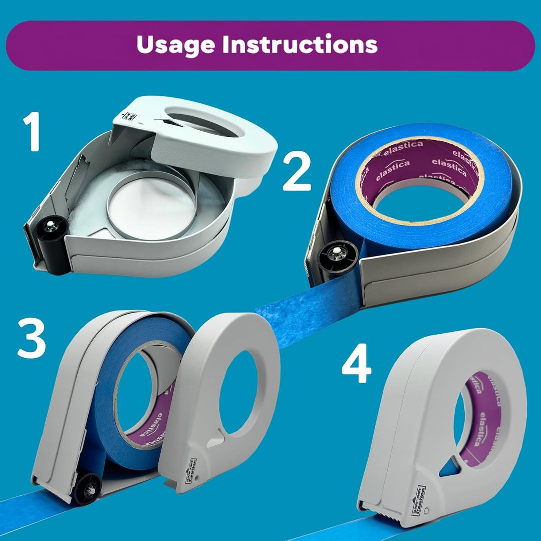 elastica Masking Tape Abroller - Abroller für Malerkrepp 38mm - Paketbandabroller für Malerarbeiten