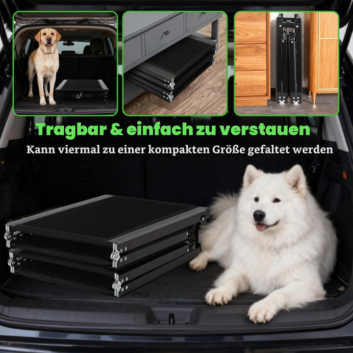 Nobleza - Hunderampe Auto klappbar 170cm, Klappbare Hunderampe mit Anti-Rutsch-Oberfläche, Hunderamp