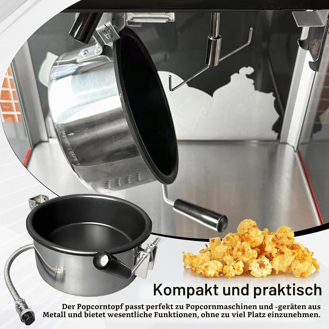 Heissluft Popcornmaschine Zubehör, Popcorntopf 2 Holes-15mm Elektrische Handgekurbelte Popcorn-Herst