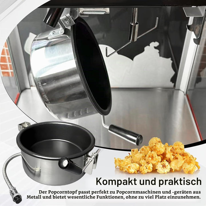 Heissluft Popcornmaschine Zubehör, Popcorntopf 2 Holes-15mm Elektrische Handgekurbelte Popcorn-Herst