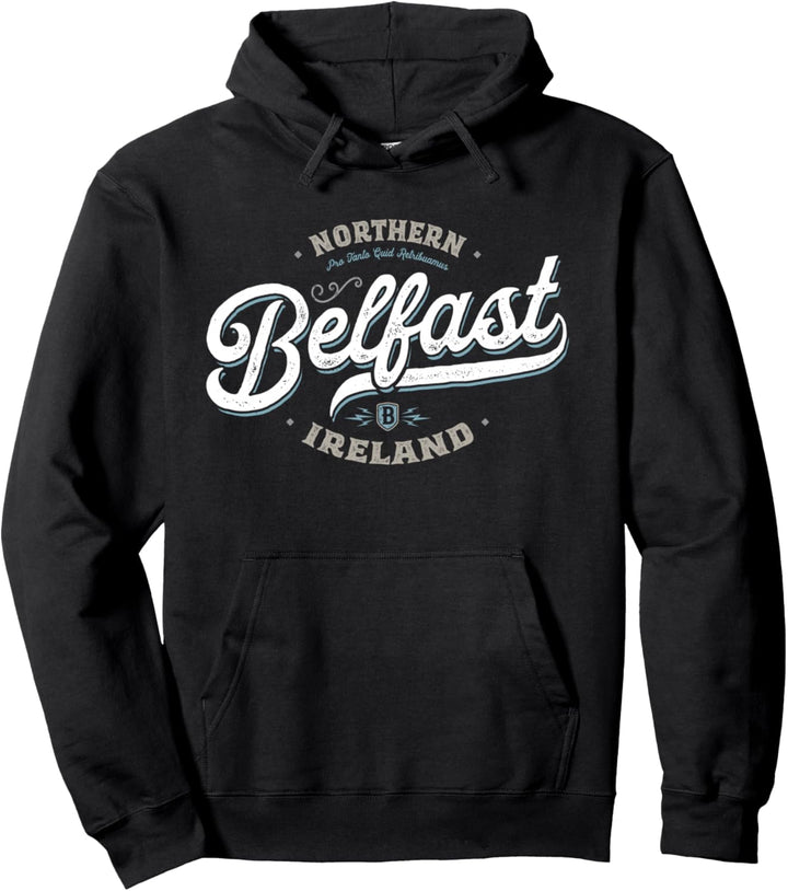 Belfast Nordirland - Vintage Retro City Travel Hauptstadt Pullover Hoodie