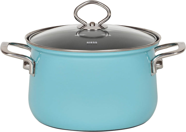 Riess, 0546-037, Spar-Set 5-teilig, NOUVELLE - KRISTALLBLAU , bestehend aus: Fleischtopf mit Glasdec